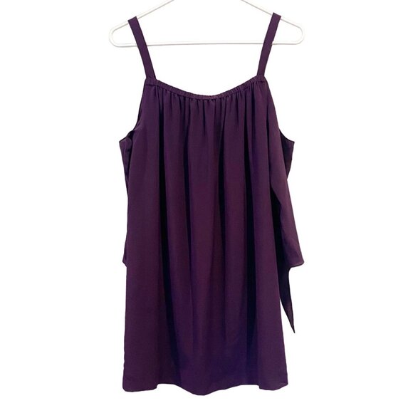 Madewell Silk Cold-Shoulder Dress Size 4 - Picture 3 of 10